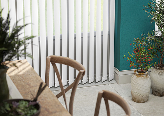 Toulouse (Blackout), Textured White - Vertical Blind - Image 5